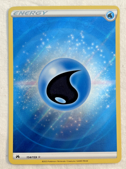 1x Water Energy Texture Full Art Holo Crown Zenith 154/159 Pokem Card NM - Image 1