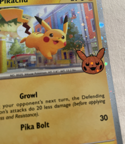 1x Pikachu 018/091 Cosmos Holo W/Swirl Rare Trick or Trade 2024 Pokemon Card NM - Image 3