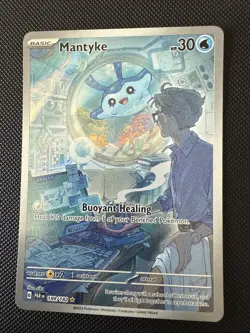 Pokemon TCG Mantyke Card 189/182 Paradox Rift NM/Mint Condition - Image 1
