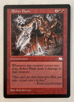 1x Aether Flash Weatherlight MTG Magic the Gathering LP/NM - Image 1