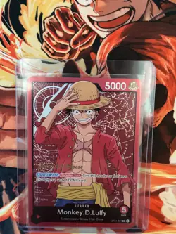 Monkey D. Luffy LEADER ST01-001 Super Pre-Release SPR - One Piece TCG - LP - Image 1