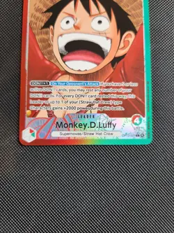 One Piece Card Monkey D Luffy OP13-001 Alt Art Leader Carrying On His Will Mint - Image 3