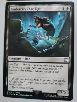 MTG - Final Fantasy: Undercity Dire Rat (0123) - Common - Near Mint - Image 1