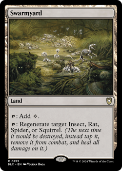 Swarmyard Bloomburrow Commander PLD Land Rare MAGIC THE GATHERING CARD ABUGames - Image 1