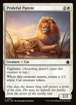 [MTG] Prideful Parent (0021) (FDN) LP-HP - Image 1
