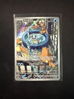 2024 Pokemon Stellar Crown Illustration Rare #148 Squirtle - Image 1