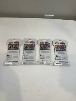 Pokemon TCG Unified Minds Sun & Moon Sleeved Pack Full Art Set 4 Packs - Image 2