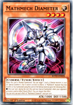 Mathmech Diameter - ROTD-EN028 - Common - 1st Edition Yugioh - Image 1