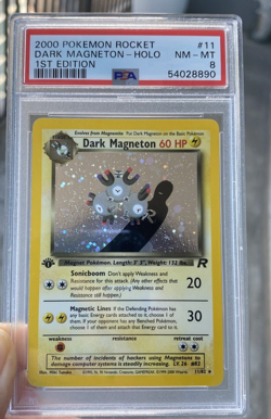 Pokemon PSA 8 NM-MINT 2000 Dark Magneton 1st Edition Team Rocket Holo Card - Image 1