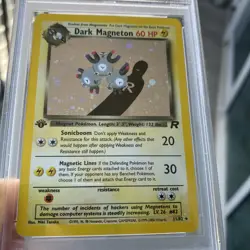 Pokemon PSA 8 NM-MINT 2000 Dark Magneton 1st Edition Team Rocket Holo Card - Image 2