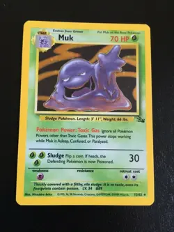 Pokemon Cards TCG - Muk - Holo - Fossil - NM(-) - K - Image 1