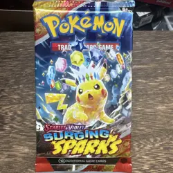 2024 Pokemon Scarlet & Violet Surging Sparks NEW SEALED UNOPENED PACK 10 Cards - Image 1