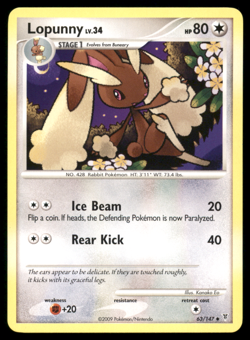 Lopunny 63/147 Supreme Victors Regular Non Holo Pokemon Card Light Played LP - Image 1