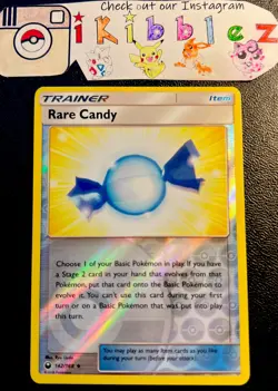 Rare Candy 142/168 NM Reverse Holo Foil Pokemon Card. Free Tracked Shipping! - Image 1