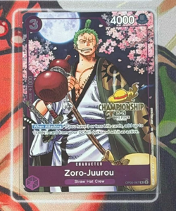One Piece Card Game - OP05-067 Zoro-Juurou - Championship CS 25-26 Stamp Promo - Image 1