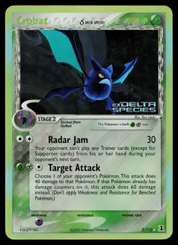 Pokemon Card - Crobat Delta Species 2/113 Reverse Holo Stamped - Image 1