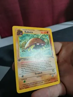 Kabuto 1st Edition Fossil Set Pokemon WOTC TCG Common Card #50/62 LP - Image 3