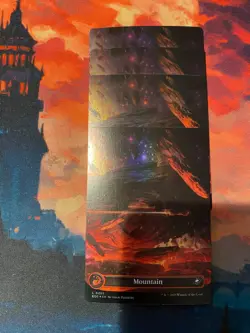 MTG Edge of Eternities Full Art Foil Mountain x 4 - Image 1
