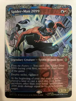 FOIL Spider-Man 2099 Borderless Marvel's Spider-Man MTG Magic the Gathering 0216 - Image 1