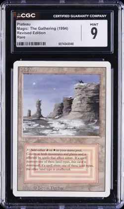 1994 MAGIC: THE GATHERING REVISED ED RARE PLATEAU CGC 9 - Image 1