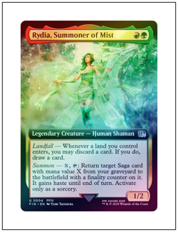 1x Rydia, Summoner of Mist, Extended Art Foil, Final Fantasy, Magic MTG NM - Image 1