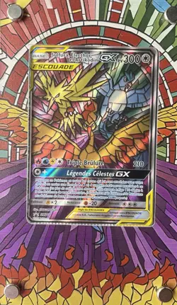 Pokemon Moltres Zapdos Articuno GX Promo SM210 Error Misprint Crimped Error - Image 5