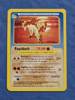 LP Rapidash Funskool 2004 India Vintage Pokemon Card RARE HTF - Image 1