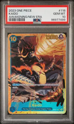 2023 ONE PIECE OP05-118 KAIDO PSA 10 AWAKENING OF THE NEW ERA #118 - Image 1