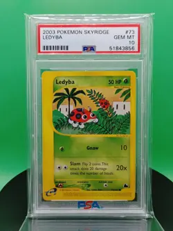 PSA 10 Ledyba 73/144 Skyridge e-Card Series Common 2003 English Pokemon TCG WoTC - Image 1