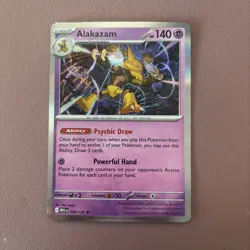 Alakazam Holo Pokemon Card ( #056/132 Mega Evolution Pack Fresh NM ) - Image 1