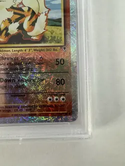 Arcanine Reverse Foil #36 2002 Pokemon Card Legendary Collection PSA 7 - Image 4