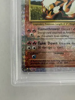 Arcanine Reverse Foil #36 2002 Pokemon Card Legendary Collection PSA 7 - Image 5