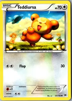 Teddiursa 121/162 Common XY - BREAKthrough LP Pokemon Card - Image 1
