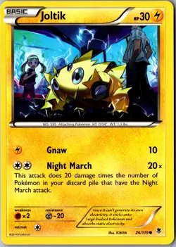 Joltik 26/119 Common XY - Phantom Forces LP Pokemon Card - Image 1