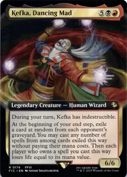Kefka, Dancing Mad EXTENDED ART Commander: Final Fantasy Magic MTG NM - Image 1