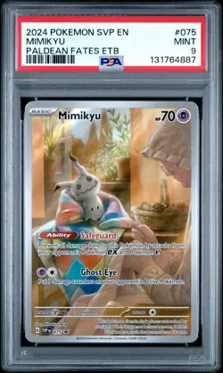 2024 POKEMON SVP EN-SV BLACK STAR PROMO #075 MIMIKYU PSA 9 - Image 1
