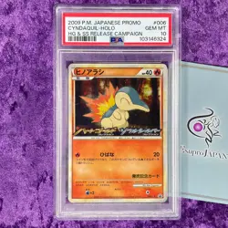 PSA 10 2009 Cyndaquil Holo Black Star Promo 006/L-P Pokemon Japanese HG & SS GEM - Image 1