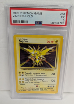 1999 Pokemon Game #16 Zapdos-Holo EX PSA 5 - Image 1