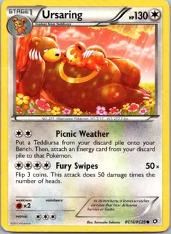 Pokemon TCG Ursaring RC16/113 Legendary Treasures MP - Image 1