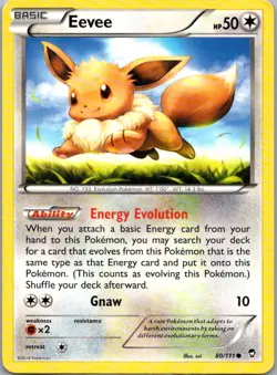 Pokemon TCG Eevee 80/111 Furious Fists MP - Image 1