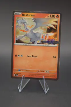Reshiram 022/142 Stellar Crown Stamped Cosmos Foil Promo Pokemon 22 NM - Image 1