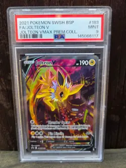 JOLTEON V (SWSH183) - PSA 9 - 2021 POKEMON SWSH BLACK STAR PROMO 183 FULL ART - Image 1