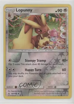 Lopunny Reverse Foil Pokemon Sun & Moon Ultra Prism #107 - Image 1