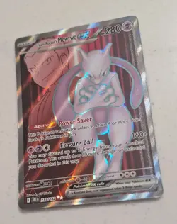 Pokemon Team Rocket's Mewtwo EX - 213/182 Full Art Destined Rivals NM Near Mint - Image 2