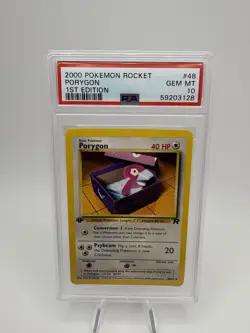 2000 1st Ed Pokemon Rocket Porygon #48 PSA 10 - Image 1