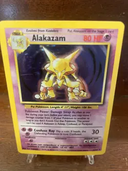 Alakazam - 1/102 Base Set Unlimited Holo Rare Pokemon - NM/LP - Image 2
