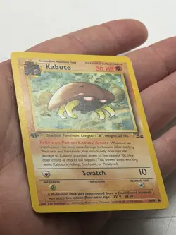 Kabuto 50/62 Fossil Regular Vintage First Edition WOTC Pokemon MP - Image 5