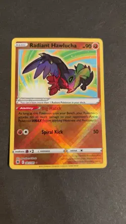 Pokemon TCG Radiant Hawlucha Sword & Shield - Astral Radiance 081/189 Holo... - Image 2