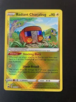 Pokemon TCG Radiant Charjabug Sword & Shield Crown Zenith 051/159 Holo NM - Image 1