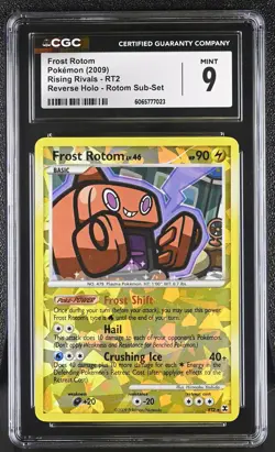 CGC 9 Frost Rotom RT2 Reverse Holo Rising Rivals Pokemon Card - Image 1